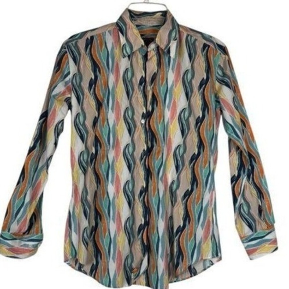 Solemare Maus & Hoffman Womens Shirt Size Small Made in Italy Southwestern